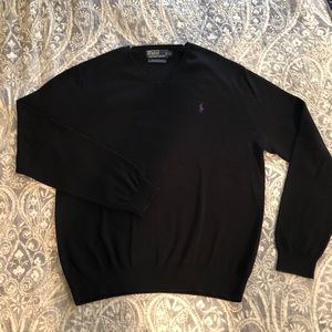 Black Polo Ralph Lauren V-Neck Sweater